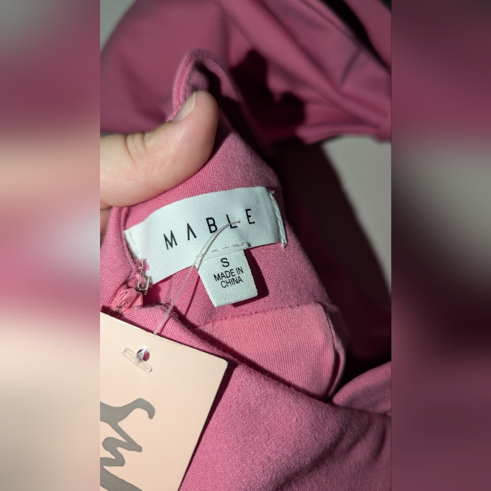 Mable Pink Midi Sheath Dress with Bow Back - Picture 6 of 8